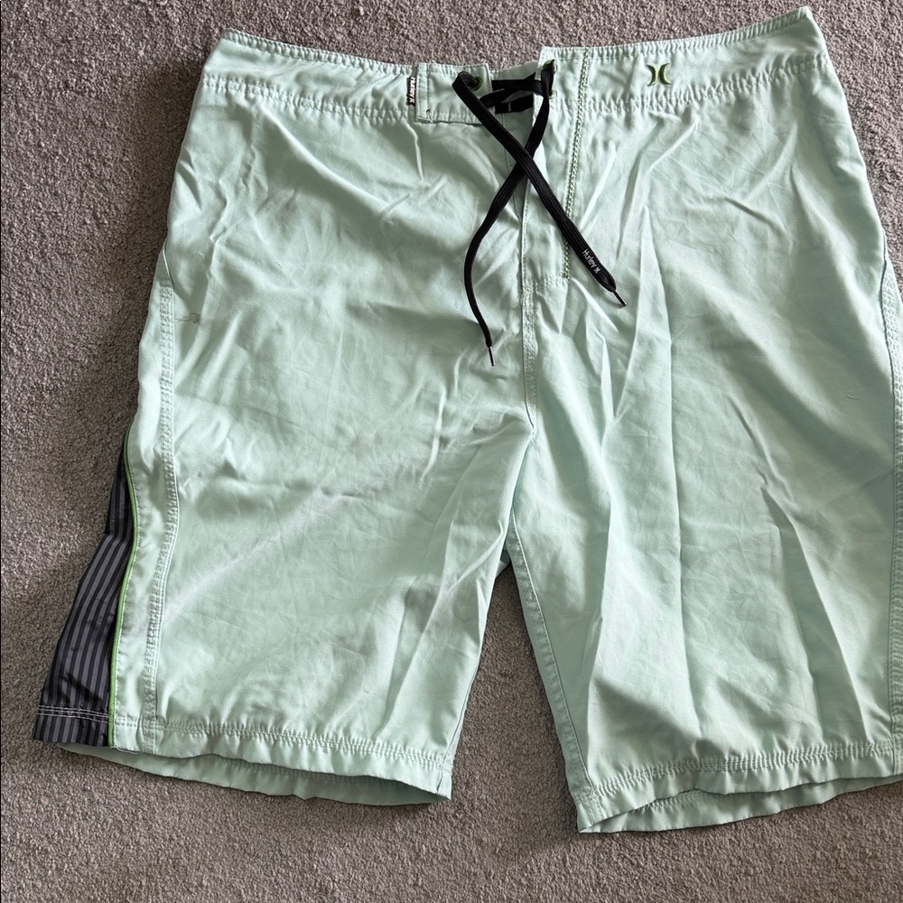 Hurley Men’s Mint Green Swim Board Shorts